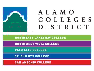 Alamo Colleges District Logo with College Names Underneath