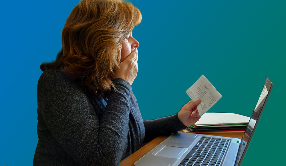 woman in front of laptop