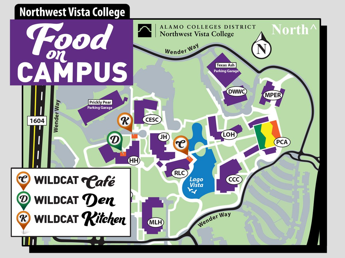 Map of Food on Campus Locations