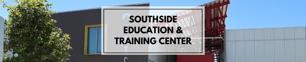 Text: Southside Education & Training Center | Image: Front Facade of the SETC Building