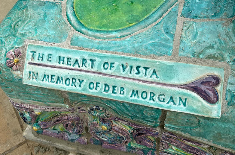 Deb Morgan Memorial Bench - Close up