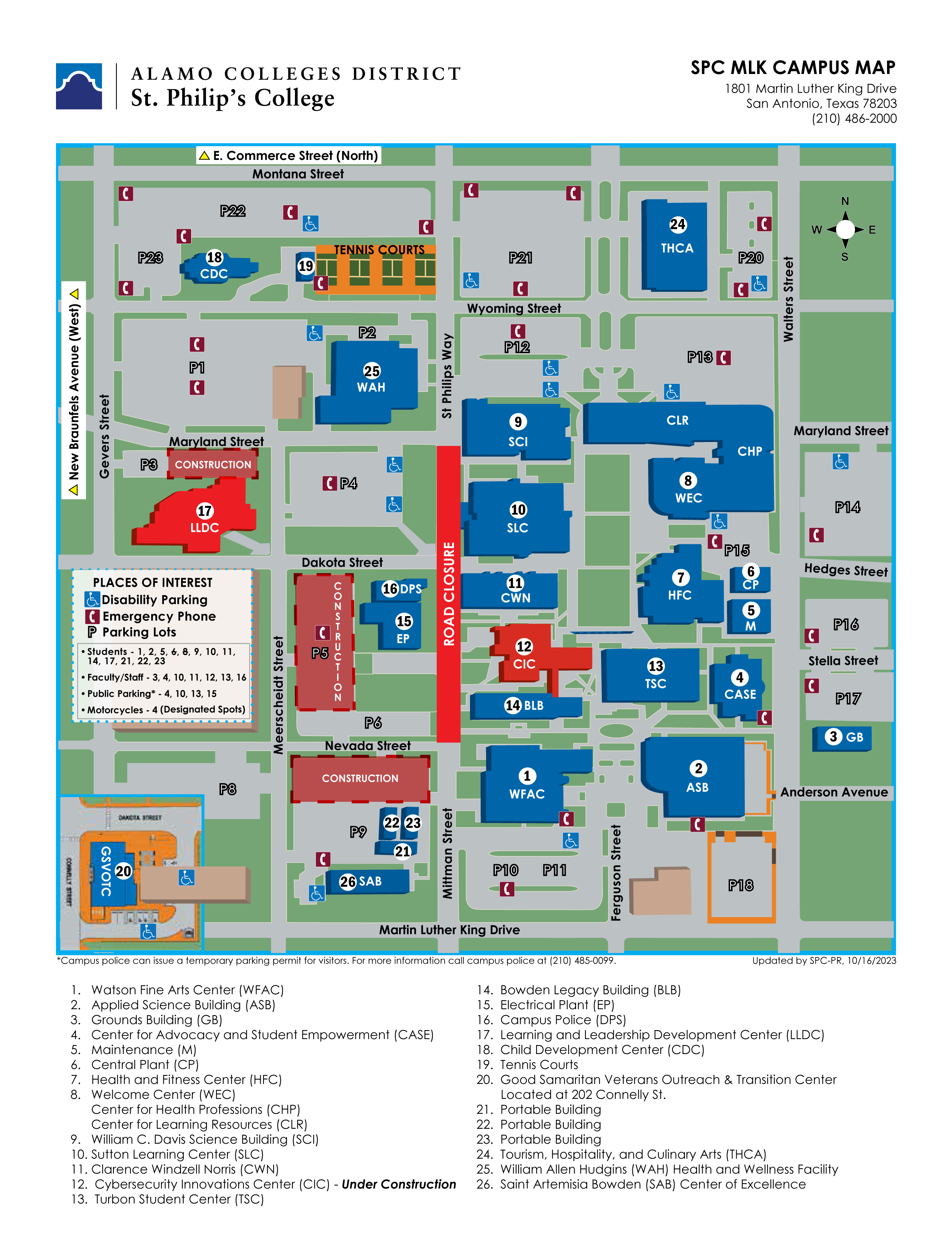 St Philips Campus Map San Antonio College Campus Map | Campus Map