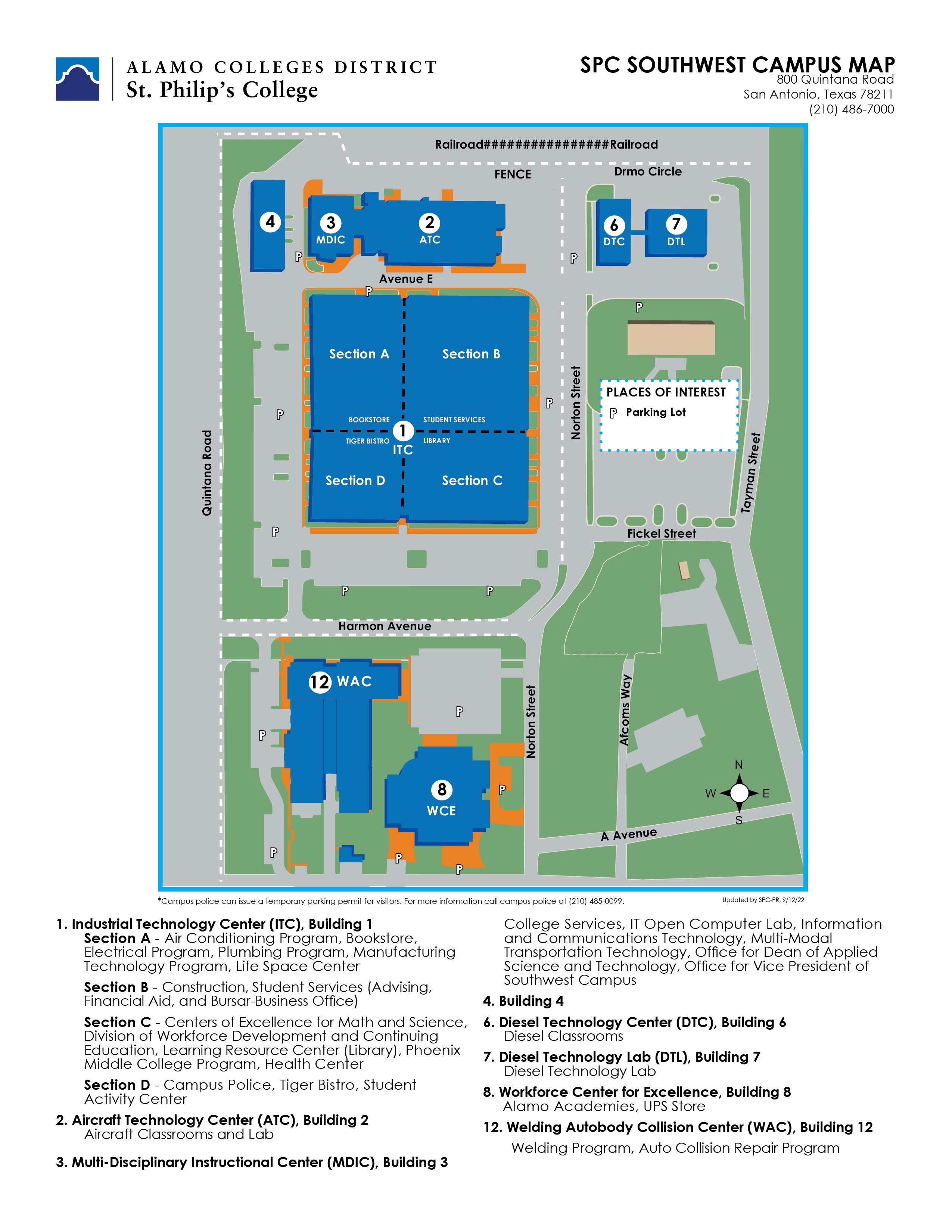 St Philips College Campus Map Campus Maps | Alamo Colleges